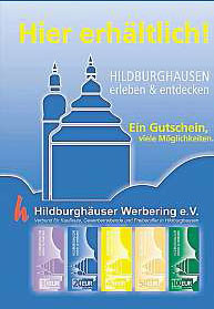 Der Hildburghäuser Geschenkgutschein wird in der Kreissparkasse, in der VR-Bank, in der Commerzbank und in der Tourist-Information erhältlich sein.